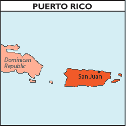 Map of Puerto Rico