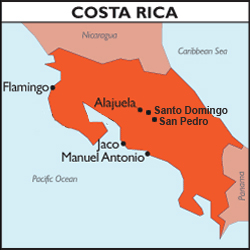 Map of Costa Rica
